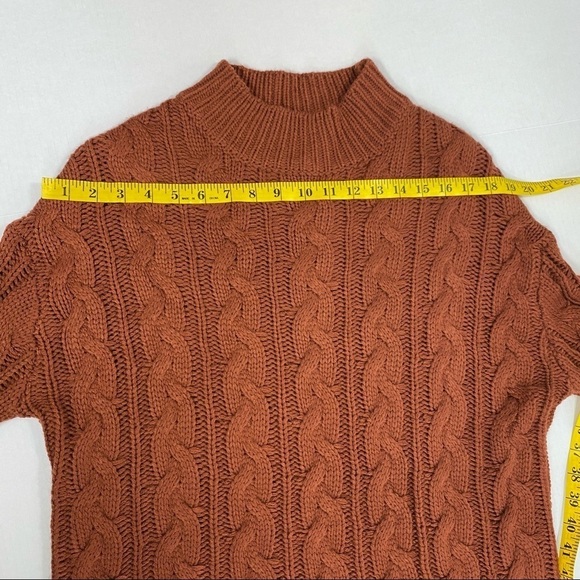 Altar’d State Mock Neck Cable Knit Sweater Dress - Picture 6 of 9